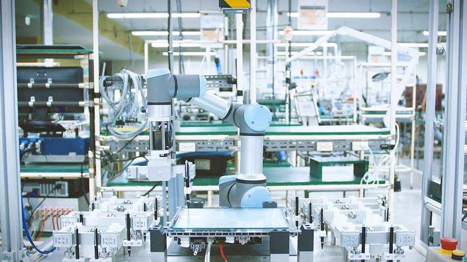 UR3用觸控筆點擊觸摸屏，以驗證其反應(yīng)情況